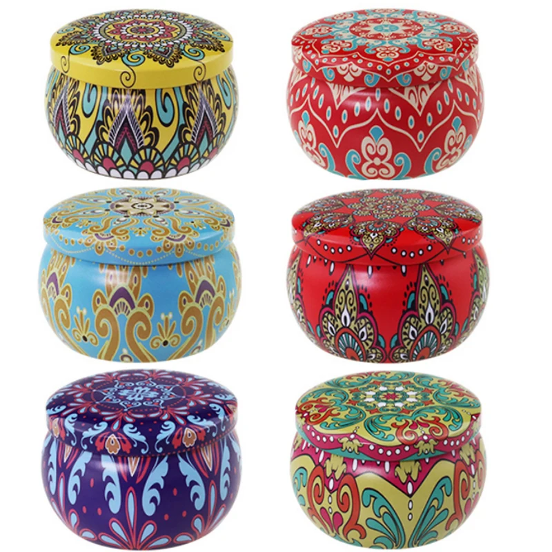 Versatile Candle Tin Jars Set for DIY Creations and Storage Solutions (6 Pieces)