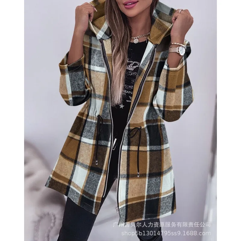 

Новинка Осень-зима 2024, женская одежда, толстовка, флисовое пальто с завязками и кулиской, куртка