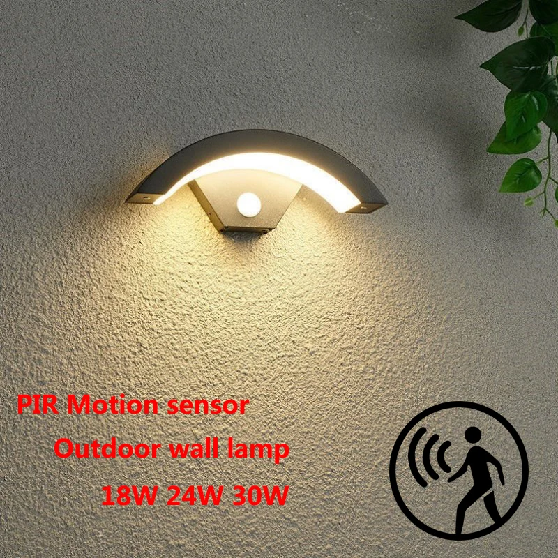 18W LED Applique Murale Lampe Extérieur avec Detecteur de
