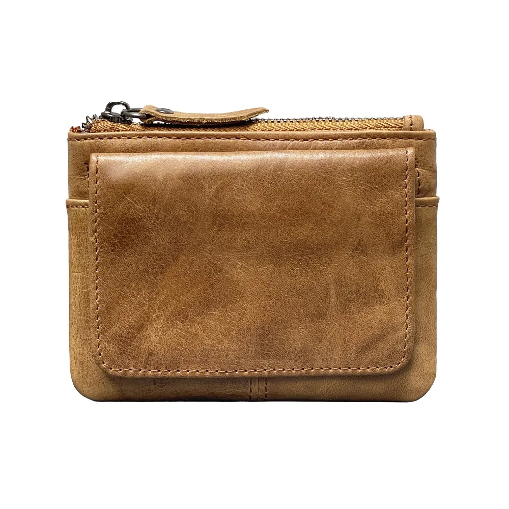Retro Creative RFID Wallet Minimalist Mini Real Leather Coin Purse Slim ...