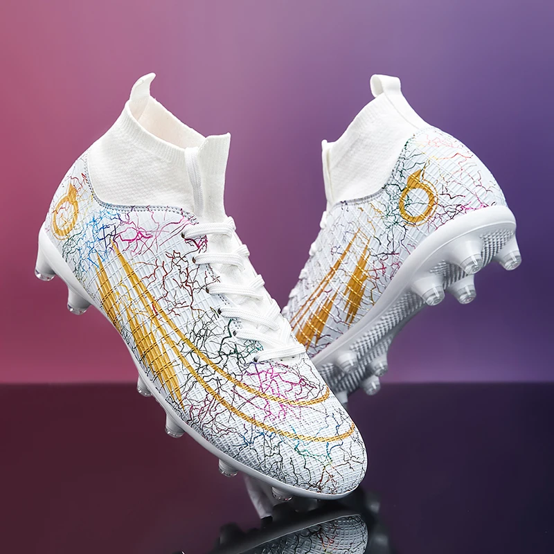 

Hot Sale Ultralight Soccer Shoes Top Quality Football Boots Professional Training Match Sneakers Sport Turf Futsal Comfortable
