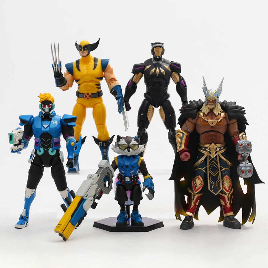 

ZD Toys Marvel Wolverine Thor Rocket Raccoon Star-Lord Black Panther 1/10 Scale Super War Collections