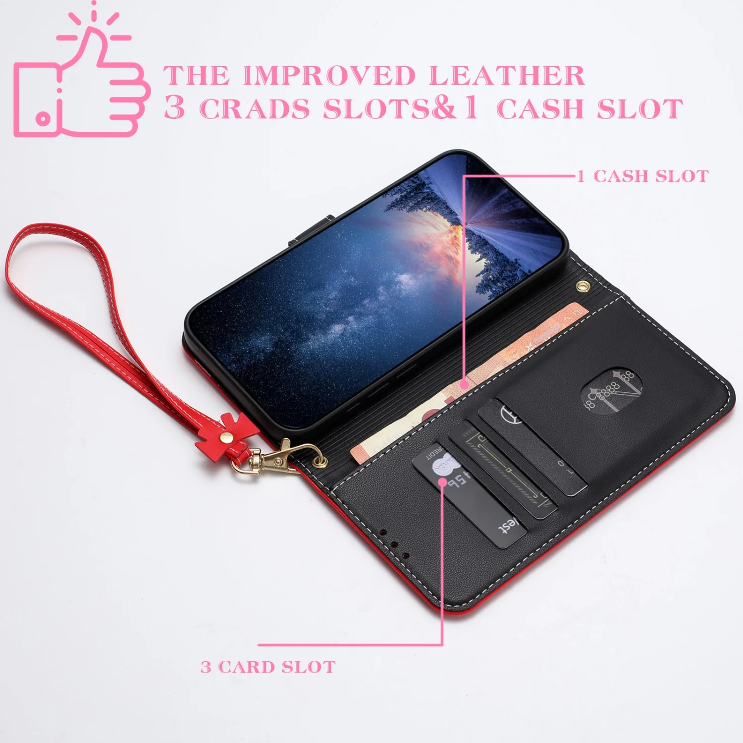 Luxury PU Leather Wallet Flip Phone Case - Premium Protective Cover