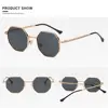 Square Sunglasses Polygon Sun Glasses Small Frame Metal Sunglasses UV Protection Shades Fashion Sunglasses for Men/Women 5