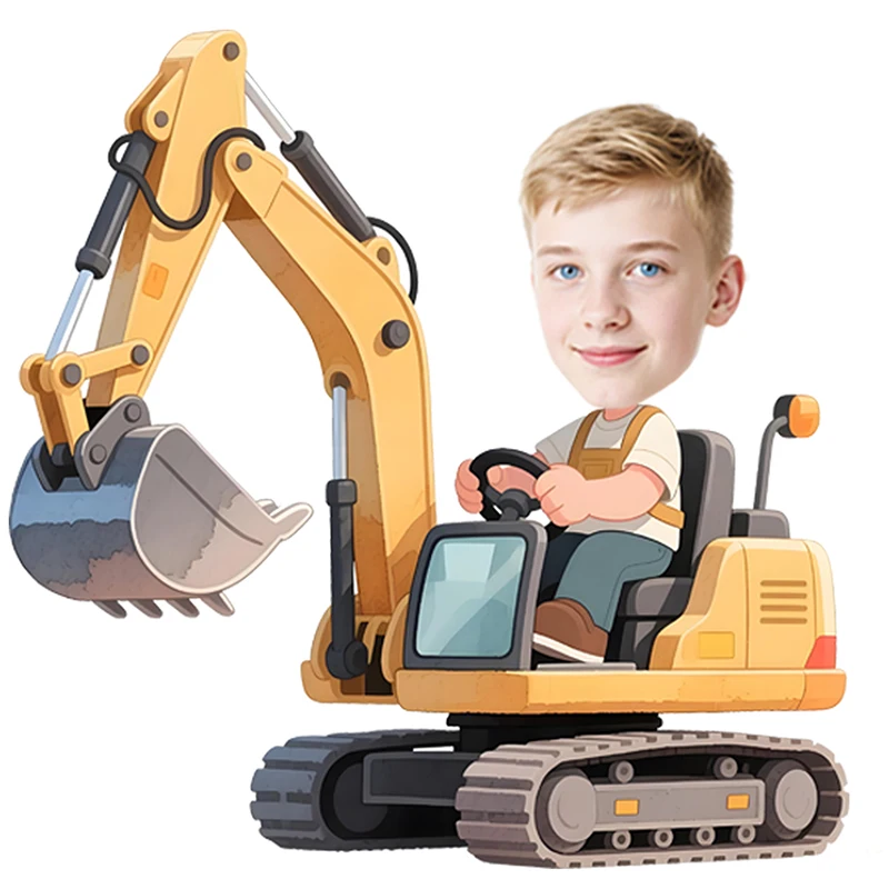 Anpassbare Geburtstags-Portrait-Traktor-Aufkleber mit Bauernhoffahrzeug-Muster und Kuchendekoration, Dekoration für Geburtstagsfeiern für Jungen und Mädchen – Detail 9