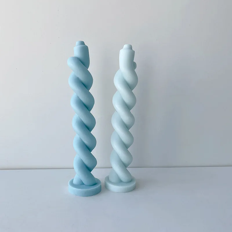 

Long rotating candle mold DIY hemp flower column silicone candle mold home daily spiral romantic candle making
