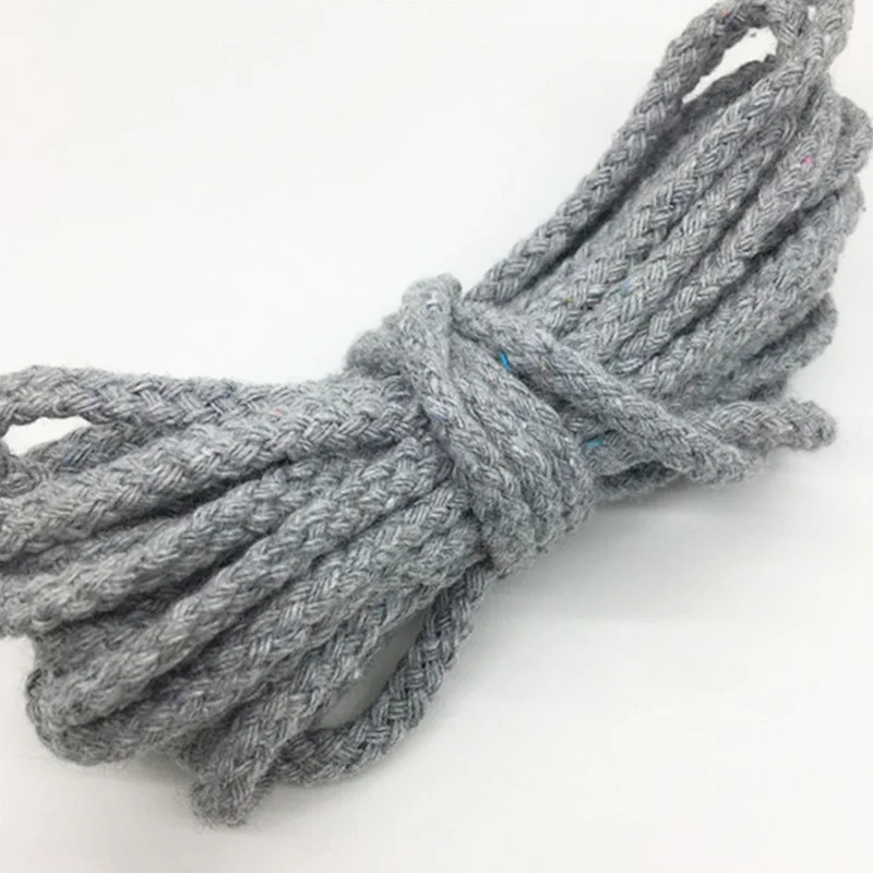 5mm Cotton Cord Eco-Friendly Twisted Rope High Tenacity Thread DIY Textile Craft Woven String Home Decoration Touw 5M/lot