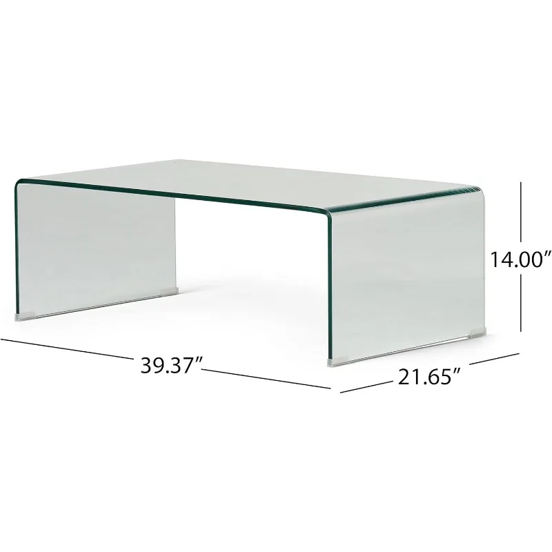 Clear Patel 12mm tempered glass coffee table perfect for modern furniture decor 3
