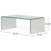 Clear Patel 12mm tempered glass coffee table perfect for modern furniture decor 3