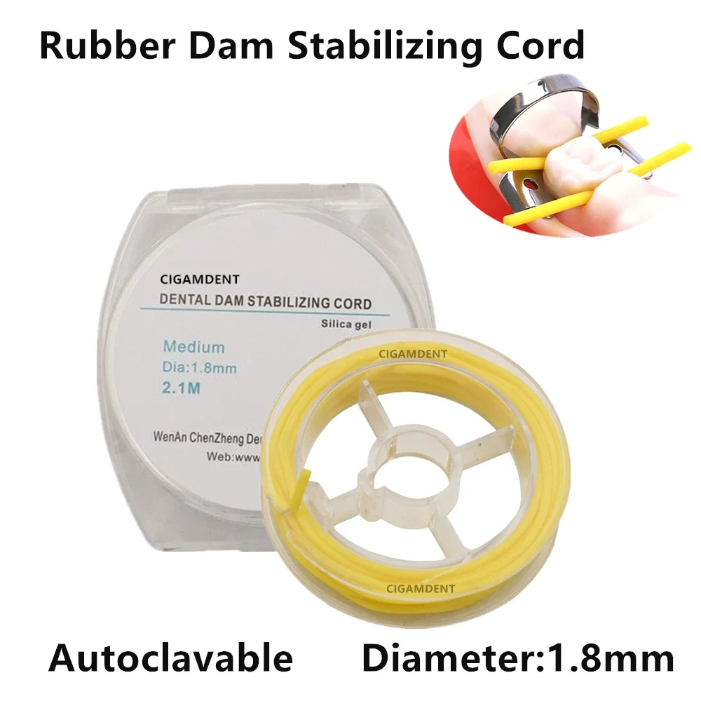 5PcsDentalRubberDamStabilizingCordElasticFixingWedgesLine
