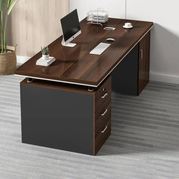 Simple modern office desk and chair combination computer desk home office staff workbench
