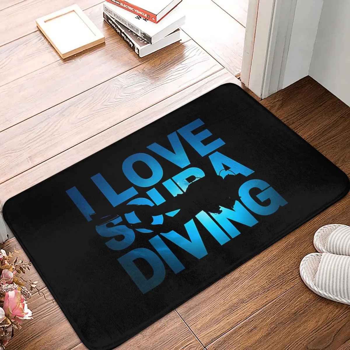 I Love Scuba Dive Diver Diving Bath Mat Tappeto Home Zerbino Cucina Tappeto Decorazione