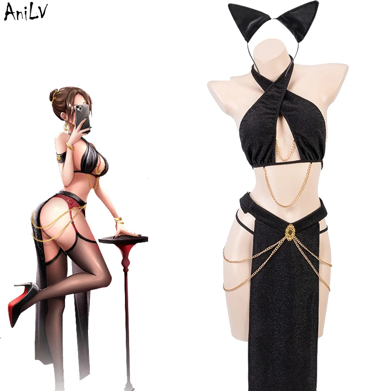 Women Cosplay Costume AniLV Women Movie Egypt Queen Uniform Costume Girl Anime Chain Skirt Outfits Costumes Cosplay