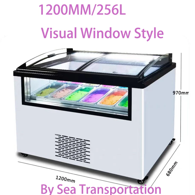 خزانة تبريد عرض الآيس كريم GSDGG فريزر كيك