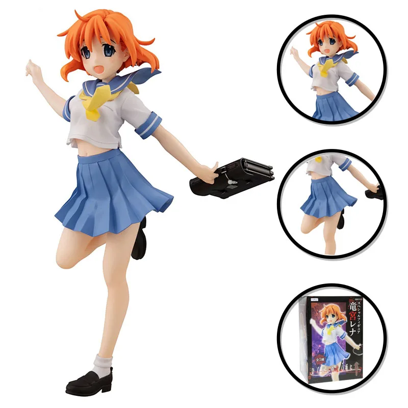 

In stock Original Japanese Anime Figure Higurashi When They Cry Ryugu Reina Action Figure Collectible Model Toys 18CM