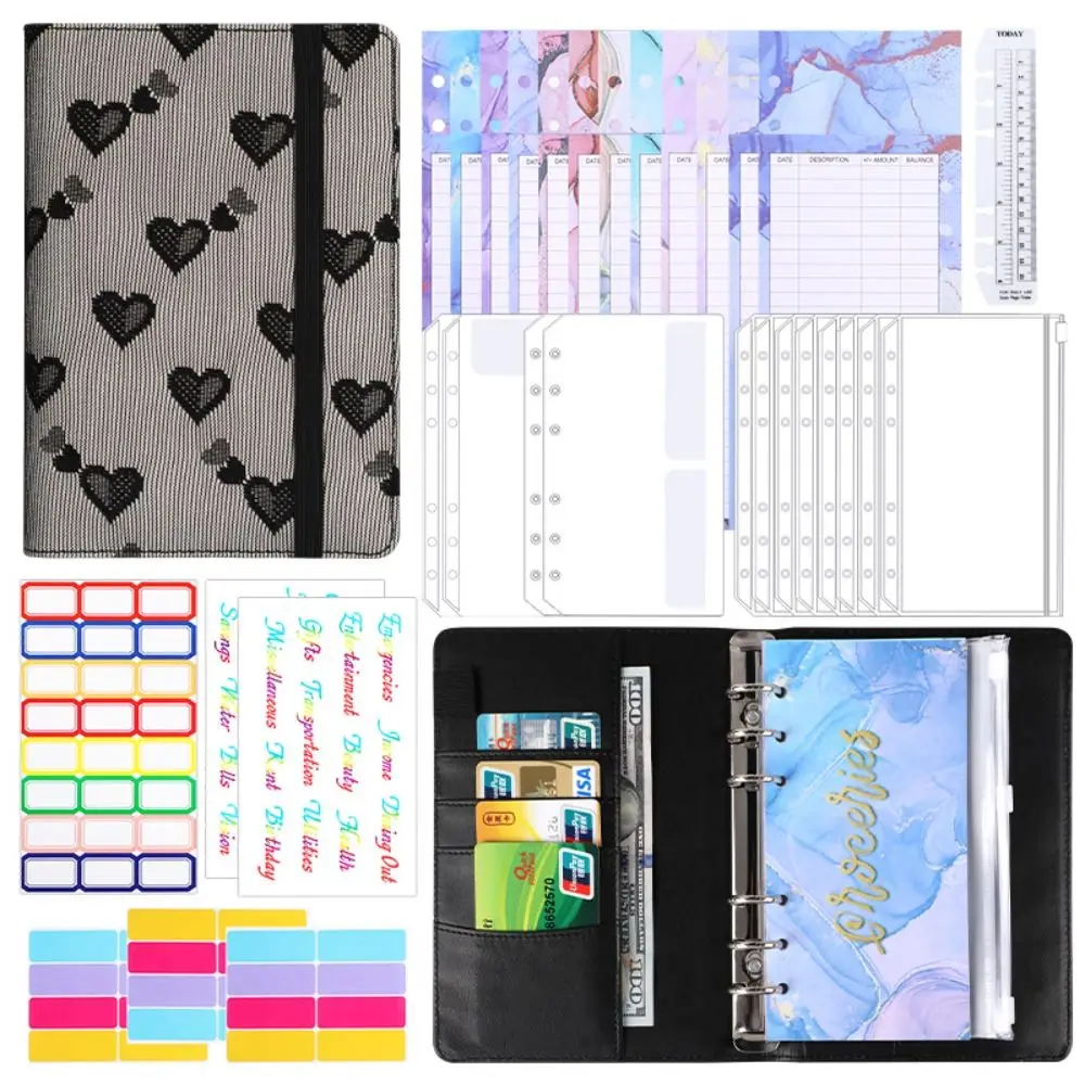 

Financial Management A6 Budget Ring Binders Set Habit Cultivation Daily Weekly Planner Bill Organizer Money Saving