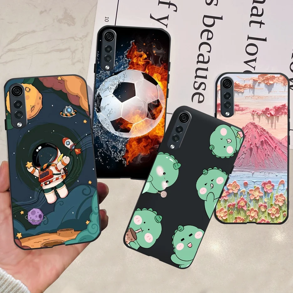Per Lg Velvet 5G Case Lm-G900V Cute Dinosaur Astronauti Cover Opaca Custodia Per Telefono Per Lg Velvet 5G Um Cover Posteriore 6.8 ''Soft Fundas