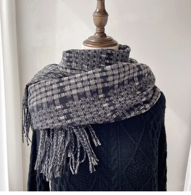 

Retro Design New Fashion Women's Long Cashmere Pashmina Shawl Plaids Pattern Winter Warm Scarf for Ladies