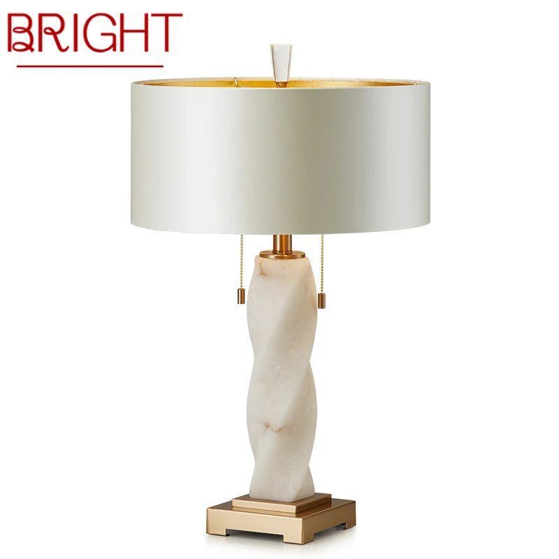 

BRIGHT Contemporary Marble Table Lamp Nordic Fashionable Living Room Bedroom Personality Creative LED Decoration Desk Light