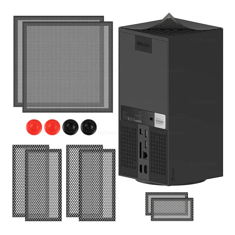 Xbox Series X Cooling Fan Dust Filter with Thumbstick Grip Caps