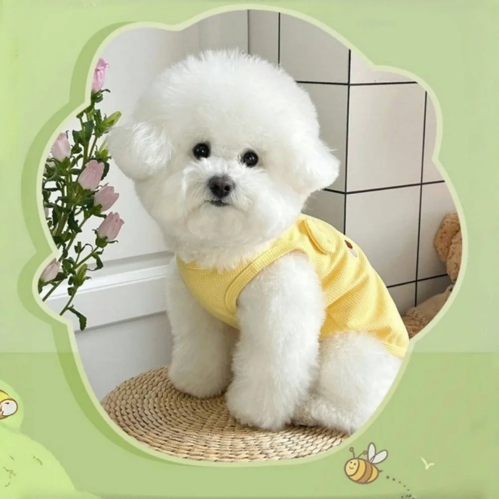 새로운 부드러운 고양이 조끼 통기성 좋은 면 소재 애완동물 옷 신축성 있는 고양이 옷 여름용