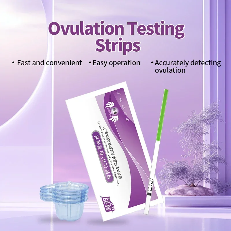 LH Ovulation Test Strips for Women Luteinizing Hormone Tests Kit Over 99% Accuracy Female Urine Measuring Cup 20pcs