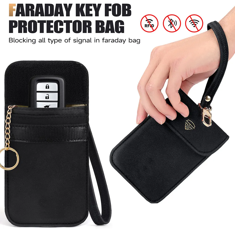 RFID Signal Blocking Faraday Pouch for Privacy Protection and Anti-Theft