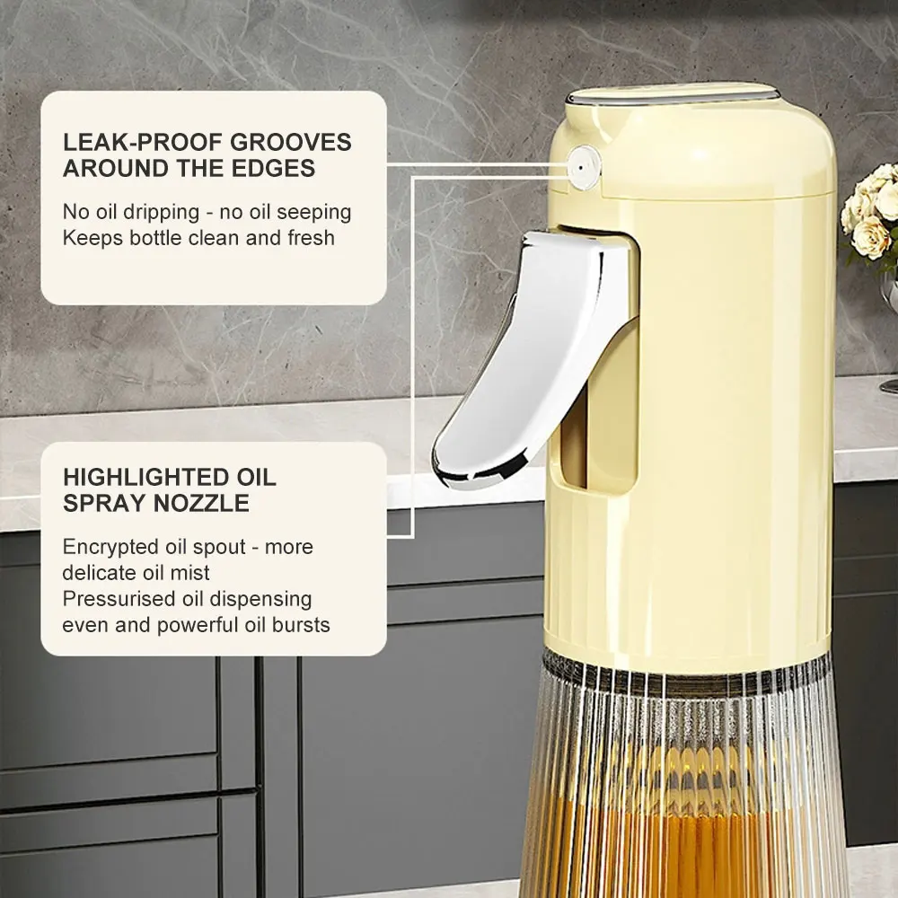 Upgrade Oil Spray Bottle for Kitchen Baking Roasting Glass Press Type Oil Sprayer Bottle Picnic Barbecue Olive Dispenser oil spray bottle