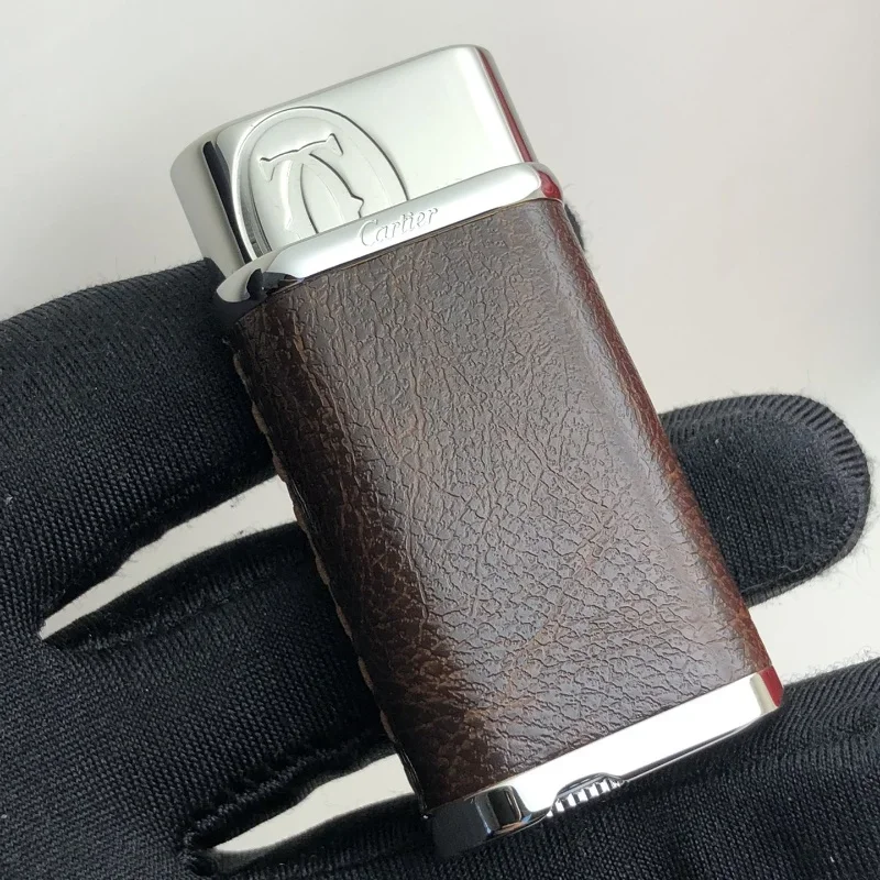 클래식 금속 부탄 가스 라이터 그라인딩 휠 점화 휴대용 야외 팽창식 라이터, 남성용 흡연 액세서리 선물 상자 