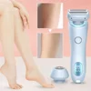 Women Electric Epilator 2 in 1 Body Hair Removal Razor Waterproof Rechargeable Bikini Trimmer for Pubic Legs Underarms Face Hair 4