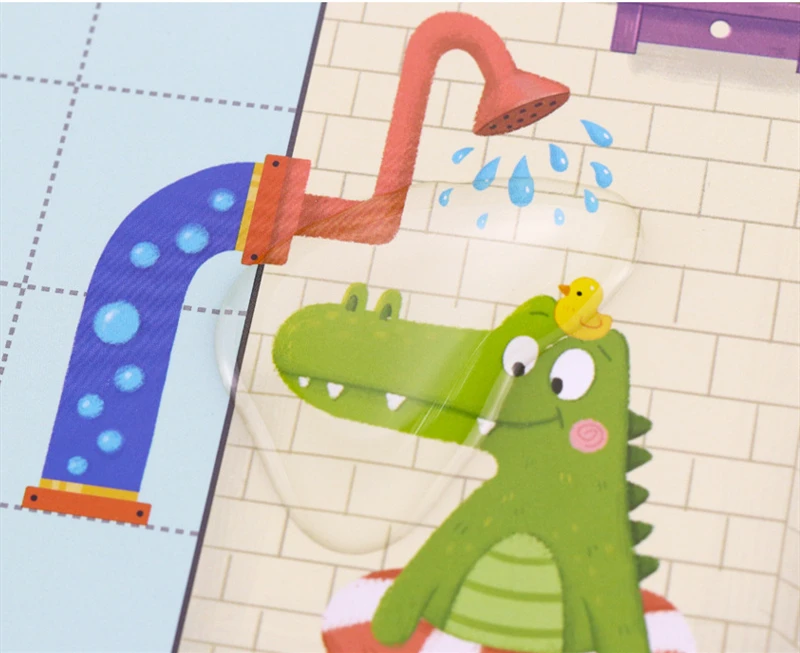 Children's Logical Thinking Training Early Education Puzzle Board Game Baby Crocodile Love Bathing Maze Toy 4+ Science Toys