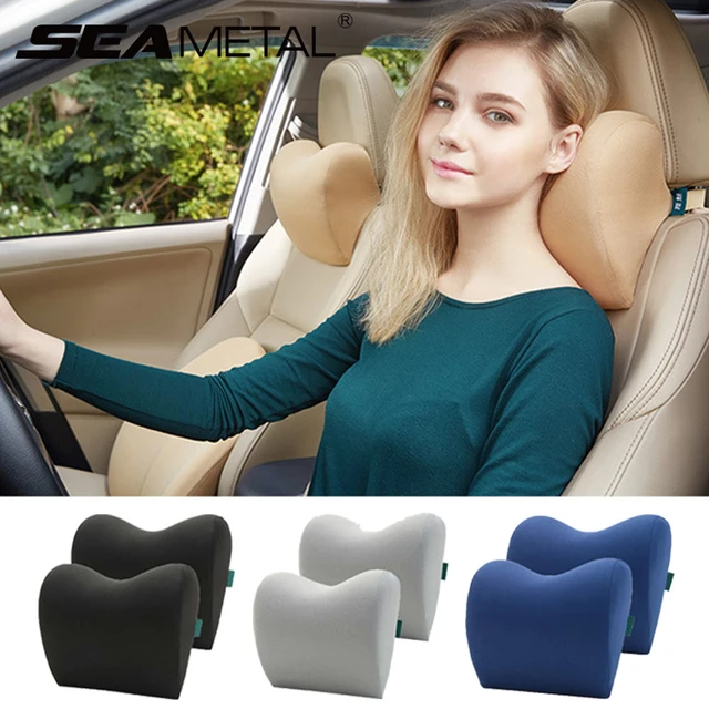 QINGQUE-Taie d'oreiller d'appui-tête de siège de voiture, coussin de cou,  haute qualité, adaptée à la plupart des voitures, sauna, repos, intérieur  de voiture, 2 pièces - AliExpress