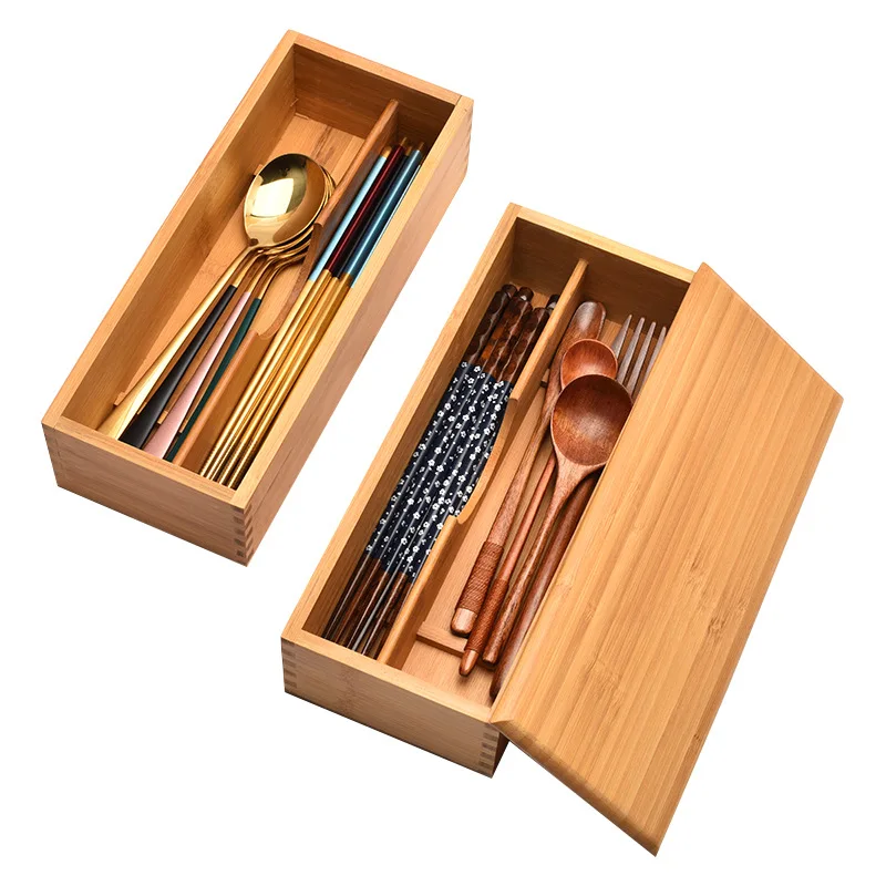 Bamboo Expandable Drawer Kitchen Organizer for Spoons Forks Knives cutleries Utensils Holder Adjustable Cutlery Tray Divider
