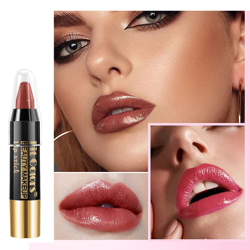 6 color Moisturizing Mirror Crayon lipstick Non-Stick Cup Makeup Lip Tint Pen Cosmetic  Crayon Lip Makeup 3