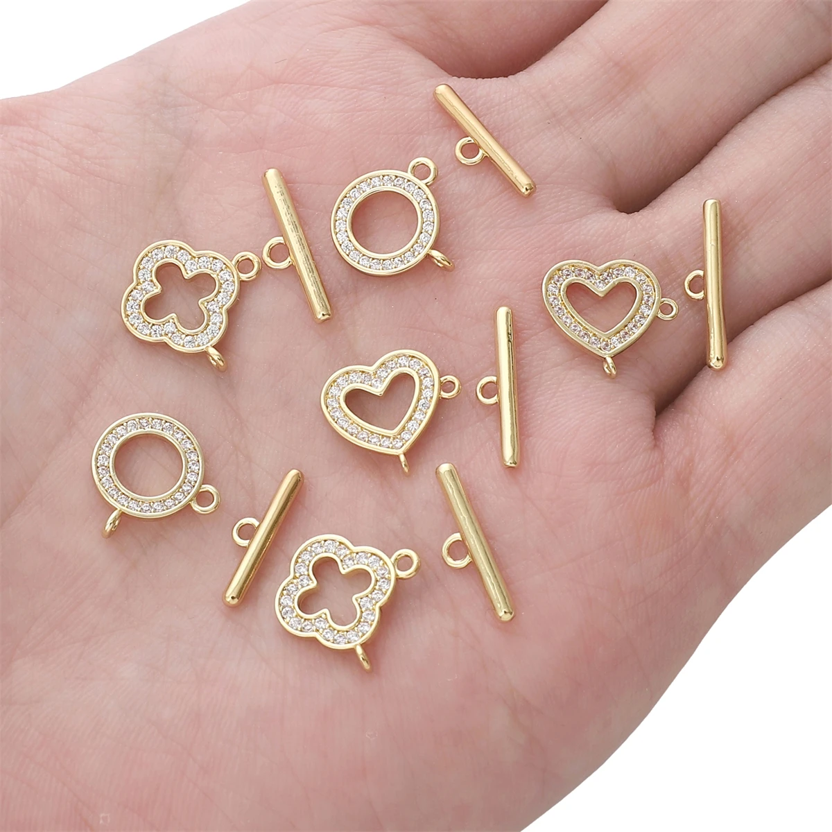 2 Breloques Charms Cœurs Strass Transparents - Argentées Pour Création Bijoux