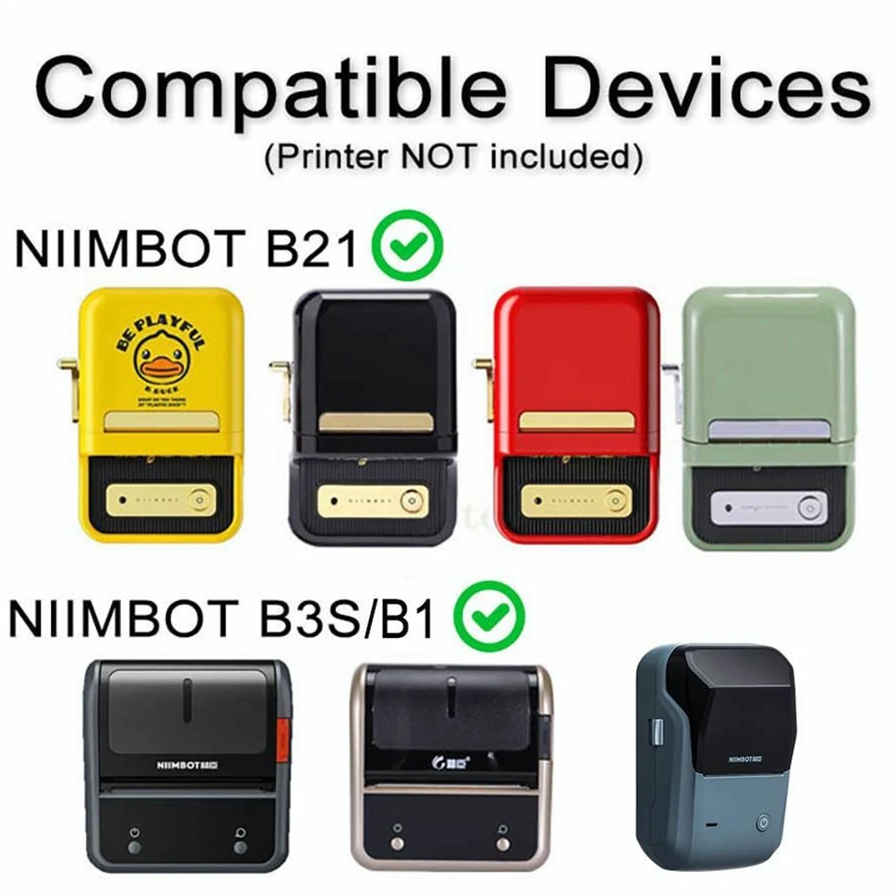 Niimbot B1/B21 라벨 용지 스티커 용 미니 프린터 모바일 UV 프린터 용 접착 열 라벨 메이커 방수 가격 태그