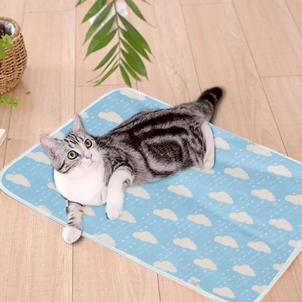 Reusable Ice Silk Dog Diaper Pet Urine Pad Waterproof Pet Cooling Mat Summer Pad Washable Training Mattress Dog Car Seat Cover