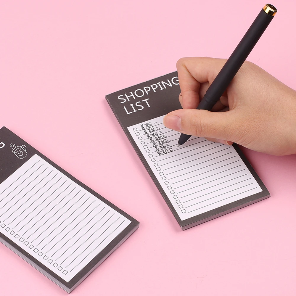 Korean Magnetic Shopping List Meal Planners Magnet Fridge Refrigerator Note Book Notepad Notebooks Purchase Grocery Check To Do
