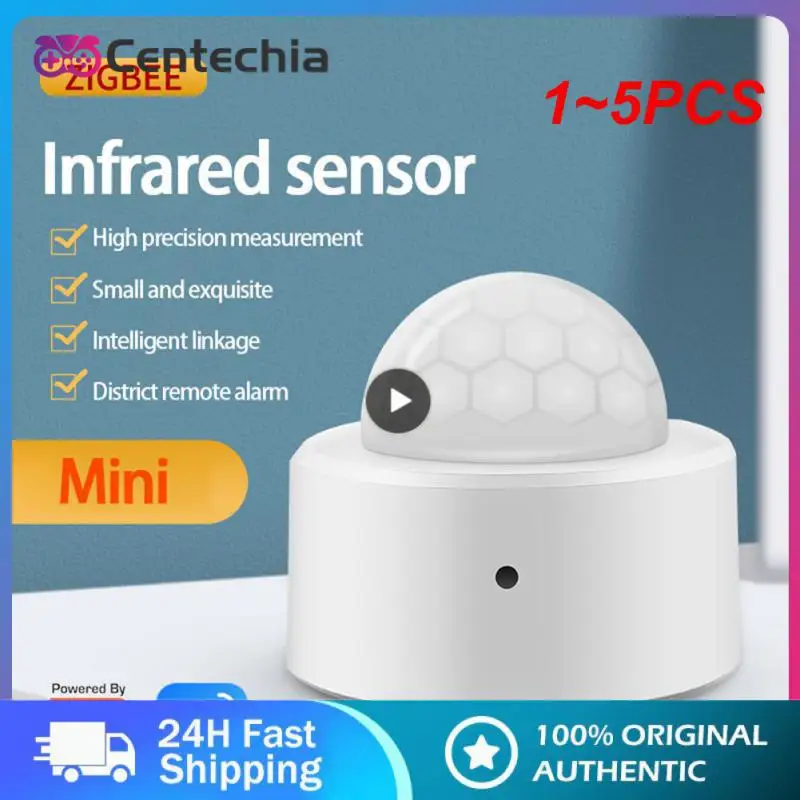 

1~5PCS Tuya 2 in 1 Zigbee Mini PIR Motion Movement Human Body Sensor Detector Security Alarm + Brightness Luminance Detection