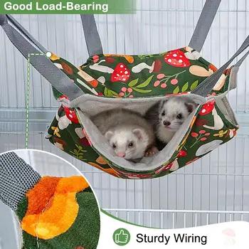 4-Pack Ferret Hammock – Washable Soft Cage Accessories for Rats, Guinea Pigs, Sugar Gliders & Small Pets 3