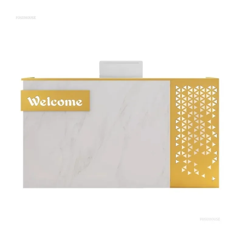 Modern Beauty Salon Reception Desks Hairdressing Shop Paint Front Desk Clothing Store Oral Dental Medical Reception Cashier E