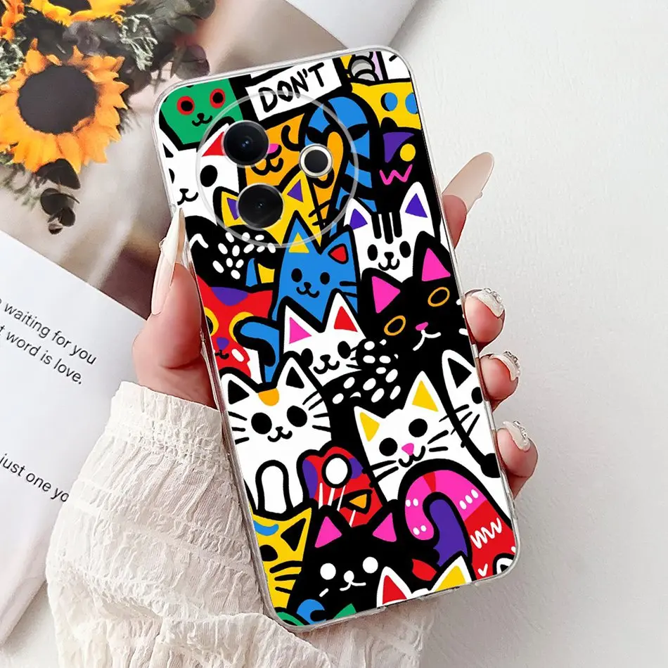 Elegant Butterfly Cat Printed Soft Silicone TPU Phone Case