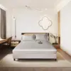Ice Silk Bedsheet Mattress Bed Sheet Set, Luxury & Ultra Soft, Breathable Fabric, Anti-Slip Design Fitted Sheet Mattress Bedding 1