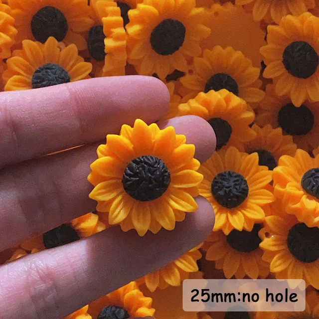 Sunflower Jewelry Connectors Wholesale Wholesale 100pcs Yellow