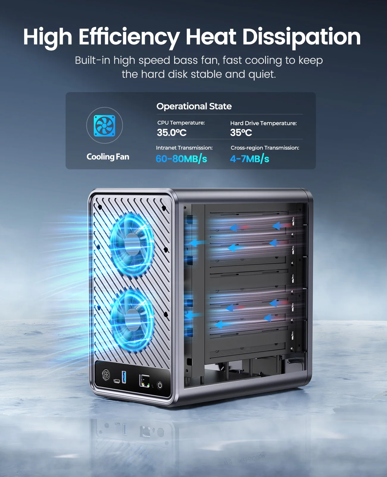 ORICO Personal Network Attached Storage Support Remote Access Share Data Intelligent Classification Automatic Backup 2/5-bay network storage server