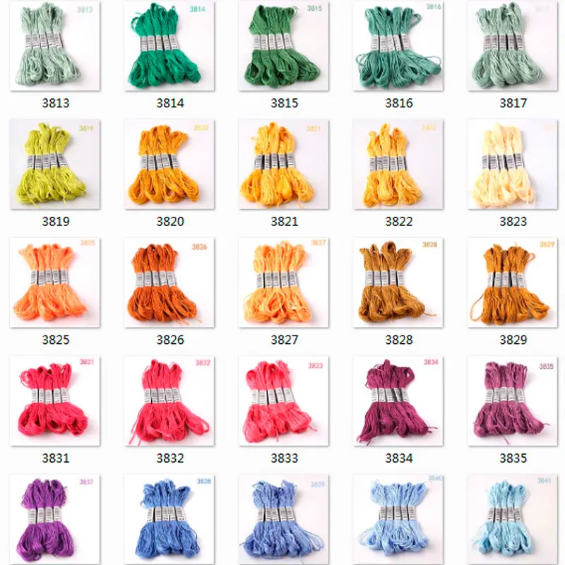 3727--3857---10 pieces cross stitch threads / cross stitch embroidery thread / Custom threads colors   all 447 color stock NO5 diy hand cross stitch set embroidery set 14ct window outside the sea cross stitch 33 40cm home decoration