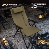 ShineTrip Outdoor Camping Folding Chair Portable Camping Adjustable Folding Chair Office Lunch Nap Fishing Picnic Chair 4