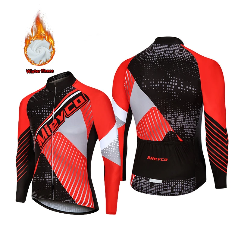 thumbnail image 1 of Chaqueta de invierno polar térmico para hombre, maillot de ciclismo de manga larga para equipo de ciclismo, ropa de ciclismo, maillot ciclismo hombre, 1 of 5
