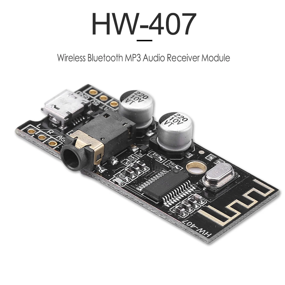 HiFi 블루투스 호환 MP3 오디오 수신기 모듈 무손실 디코더 HiFi 보드 DC3.7 5V HW-407 이어폰 액세서리
