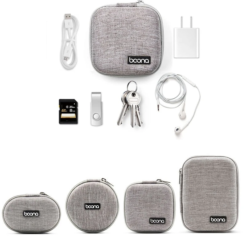 Portable Earphone Storage Bag Data Cable Organizer Bag Multifunctional Digital Gadgets Case Charger U Disk Protective Cover